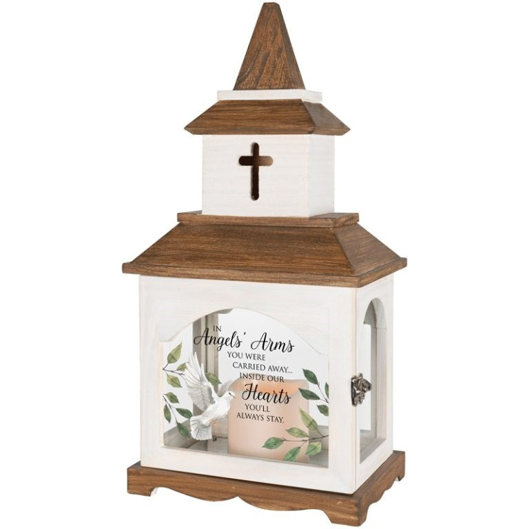 Lantern w/Flameless LED Candle & Timer-Angel's Arms (18.25" x 8.75" x 5.5") (Pack Of 2)