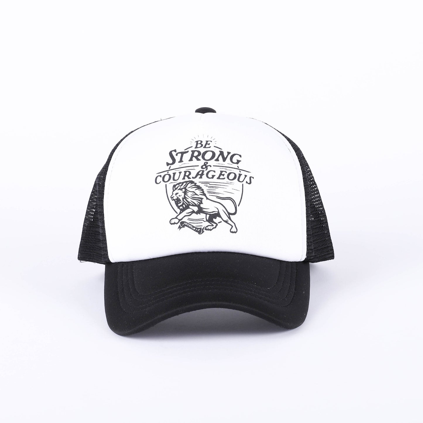 Cap-Be Strong And Courageous-Black/White