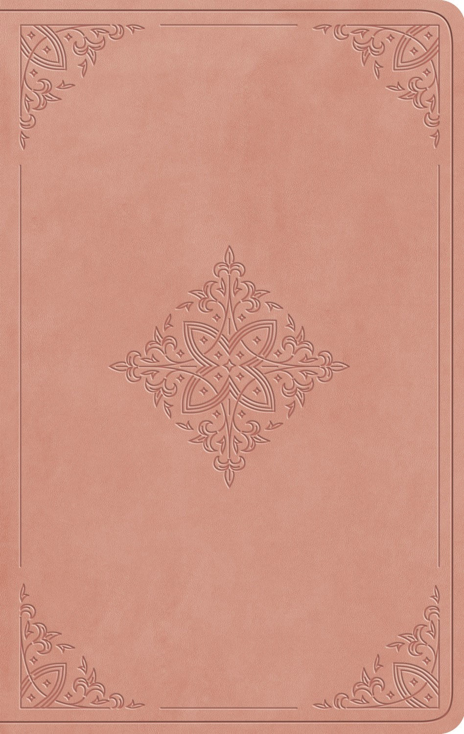 ESV Large Print Value Thinline Bible-Blush Rose Fleur-de-lis Design TruTone