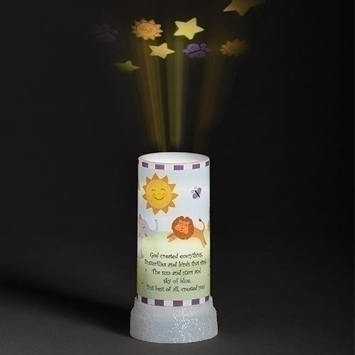 LED Projector/Night-Light-God Created Everything (6.75"H)