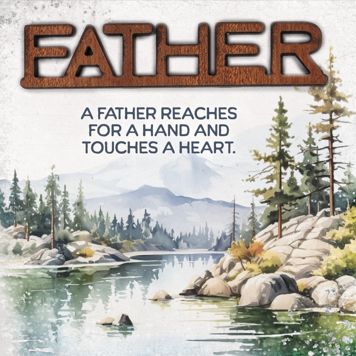Magnet-Crafted Remindables-Father-Reaches For (3.5" SQ)