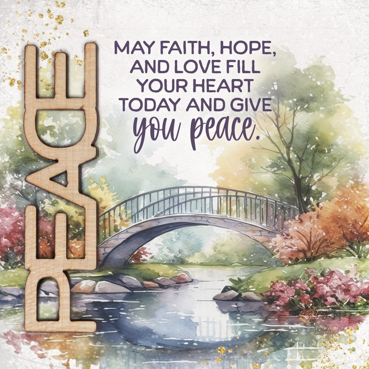 Magnet-Crafted Remindables-Peace-May Faith (3.5" SQ)