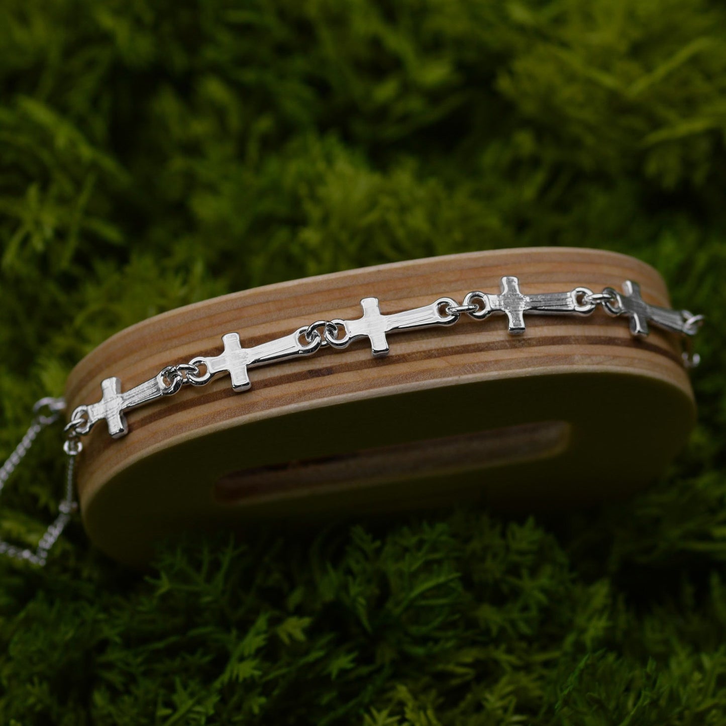 Anklet-Eden Merry-Cross-Silver