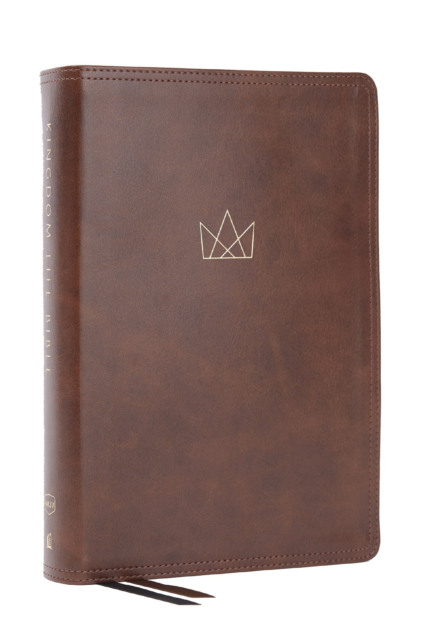 NKJV Kingdom Life Holy Bible (Comfort Bible)-Brown Leathersoft