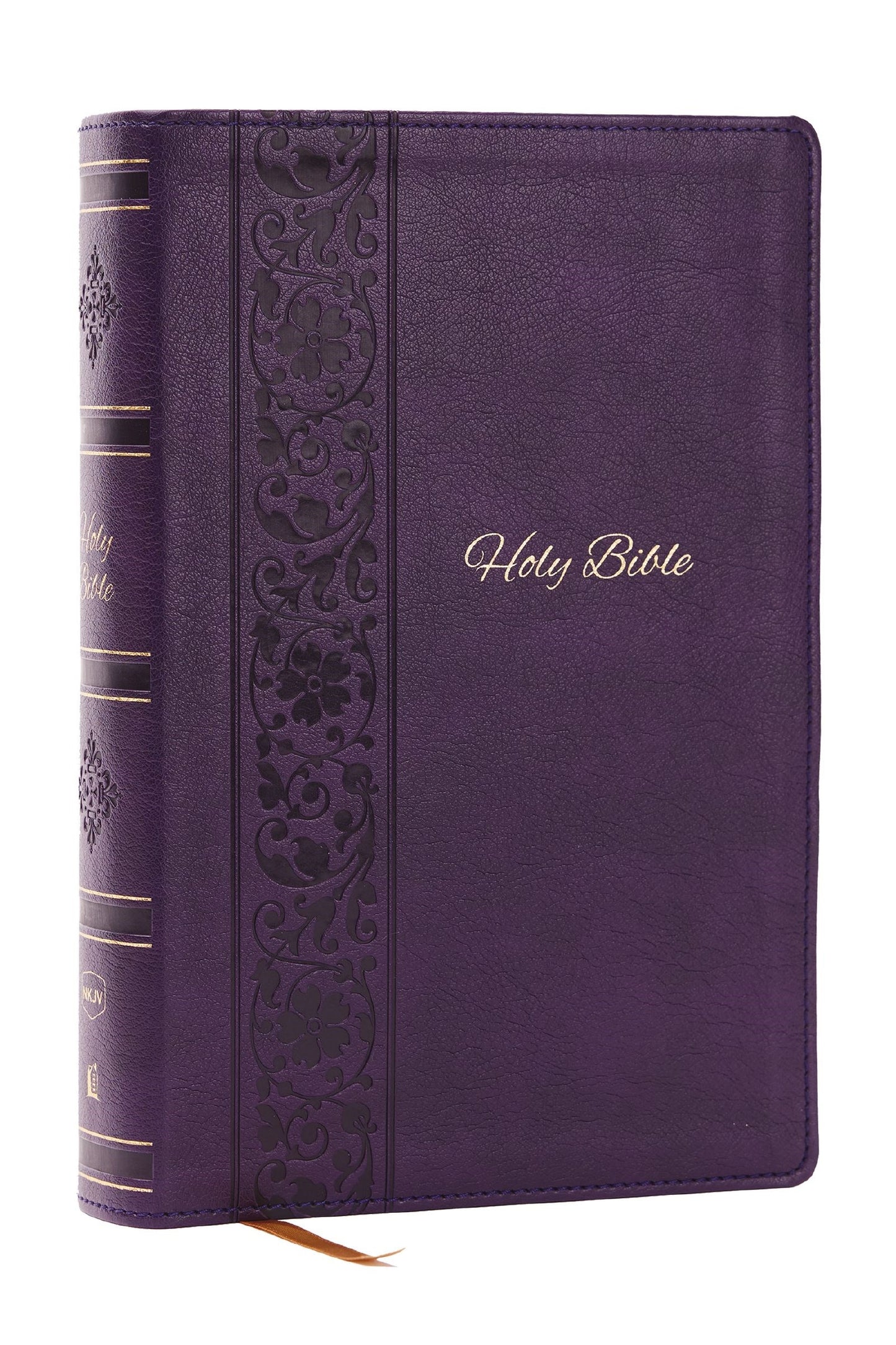NKJV Personal Size Giant Print Holy Bible (Comfort Print)-Purple Leathersoft