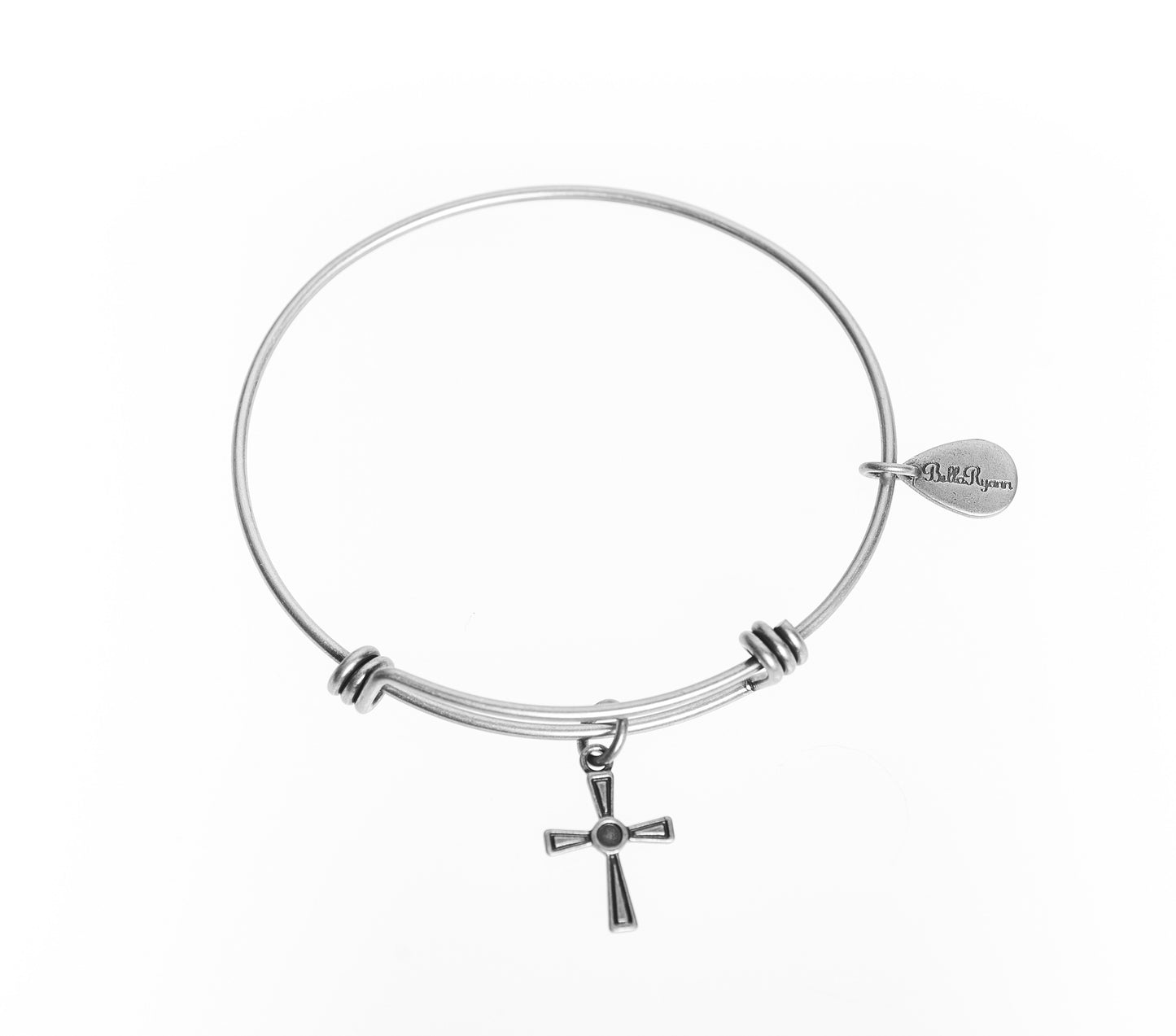 Bracelet-Silver Cross #2-Bangle