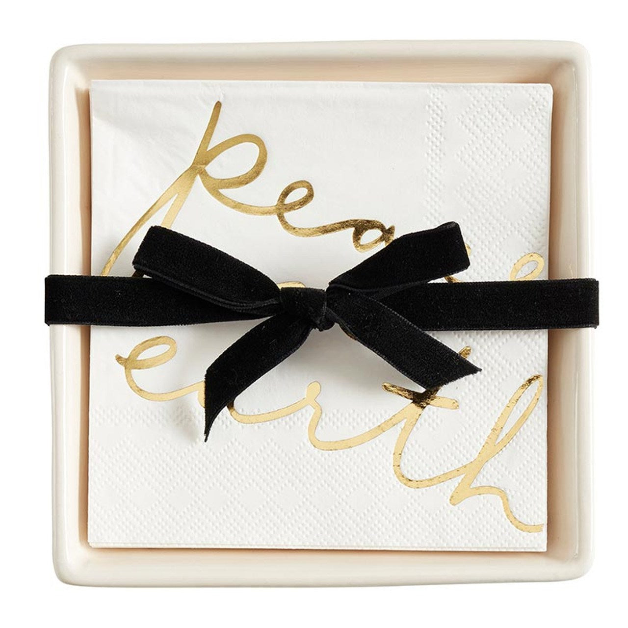 Napkin Tray-Peace On Earth w/20 Napkins