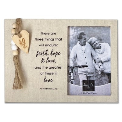 Frame-Fabric Wrapped-40th Anniversary (Holds 4" x 6" Photo) (9" x 6 1/2")