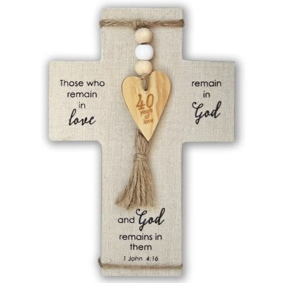 Cross-Fabric Wrapped-40th Anniversary (5" x 7 1/2")
