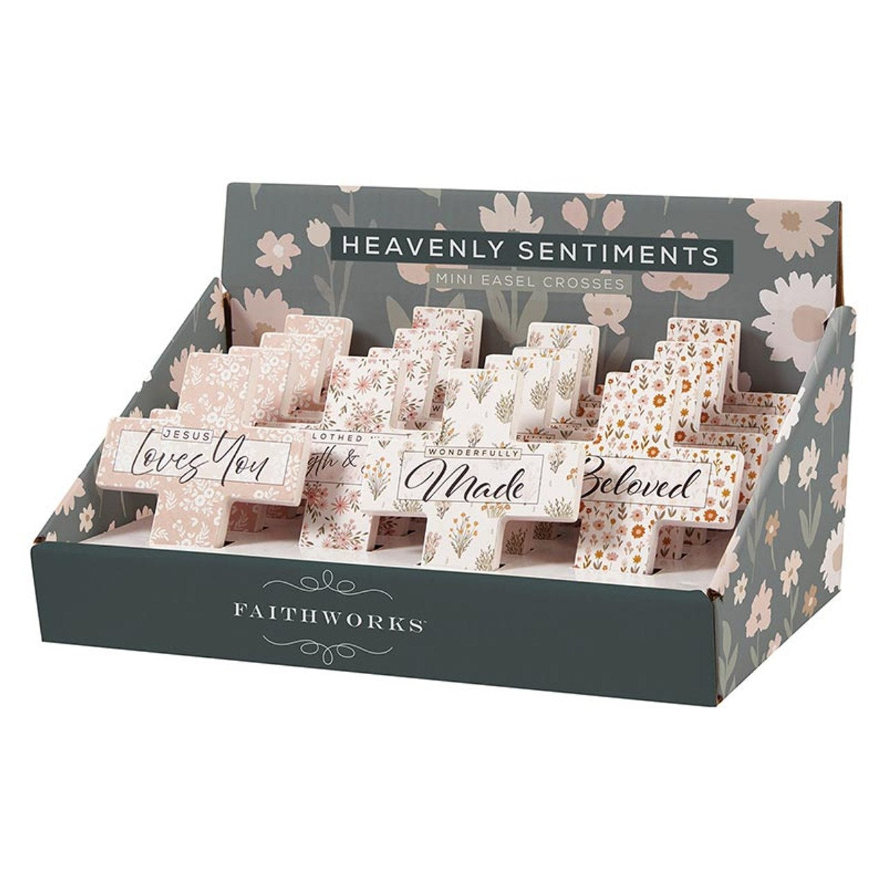 Cross-Mini-Heavenly Sentiments Filled Display (4") (4 Asst) (16 Pcs)