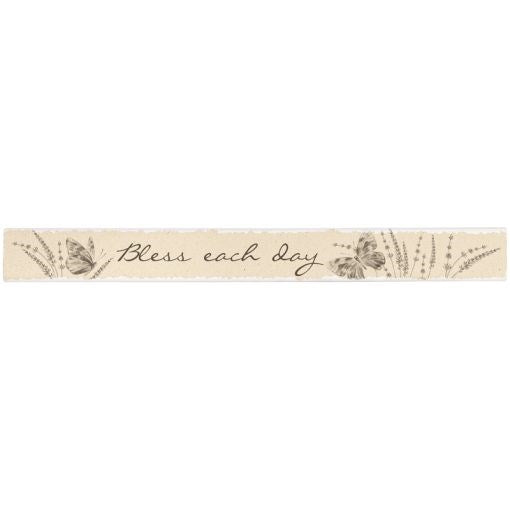 Skinny Message Bar-Bless Each Day (14" x 1.5" 1")
