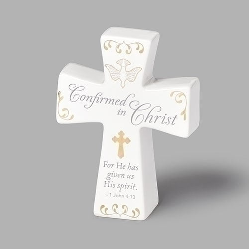 Table Cross-Confirmation/For He Has Given Us His Spirit (4.5"H)