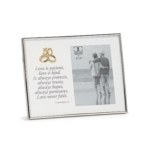 Frame-50th Anniversary/Love Is Patient... (Holds 4x6 Photo)