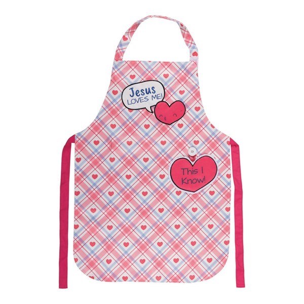 Apron-Jesus Loves Me W/ Hand Towel (Child) (25" x 18")