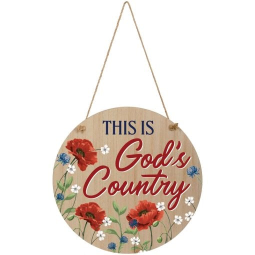 Wall Decor-God's Country (14" D)