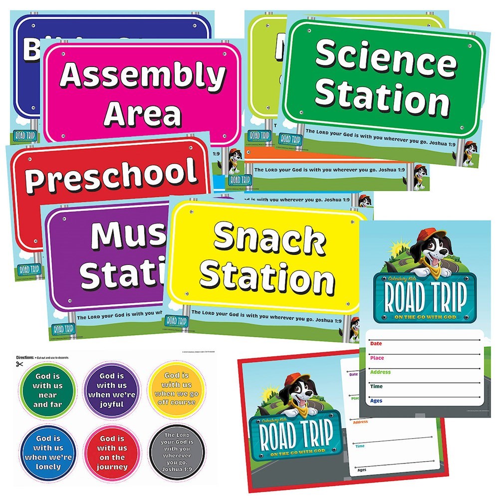 VBS-Road Trip: Activity Center Signs & Publicity Pack (2025)