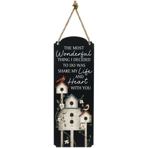 Metal Wall Decor-Life Without You (6.5" x 18")