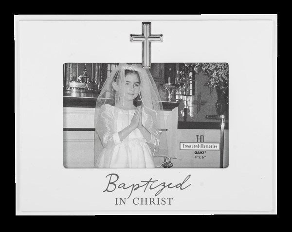 Photo Frame-Baptismal-Baptized In Christ (Holds 4x6 Photo)