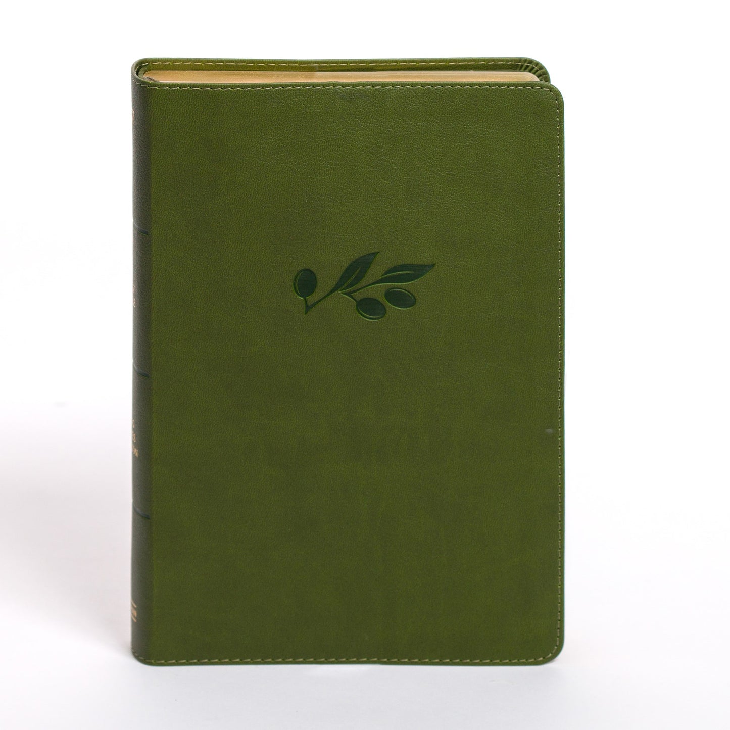 KJV Personal Size Giant Print Bible-Olive LeatherTouch