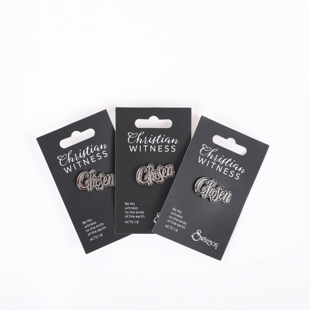 Lapel Pin-Chosen-Silver (1 1/8") (Pack Of 3)