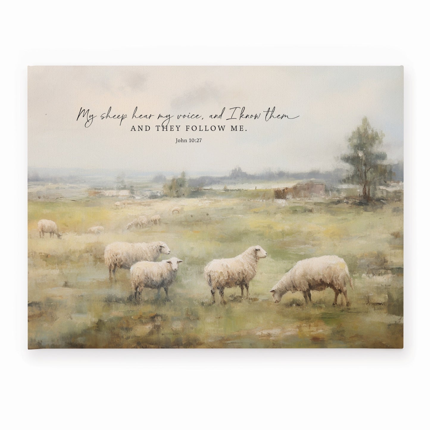 Canvas-My Sheep Hear My Voice And I Know (15.75" x 12")