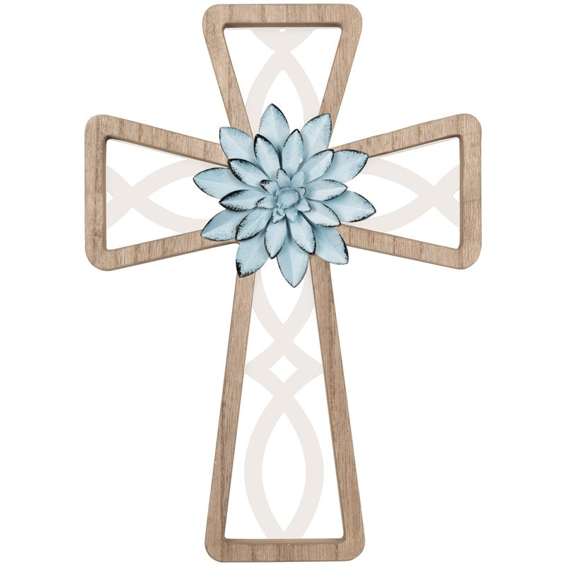 Wall Cross-Floral (9" x 13")