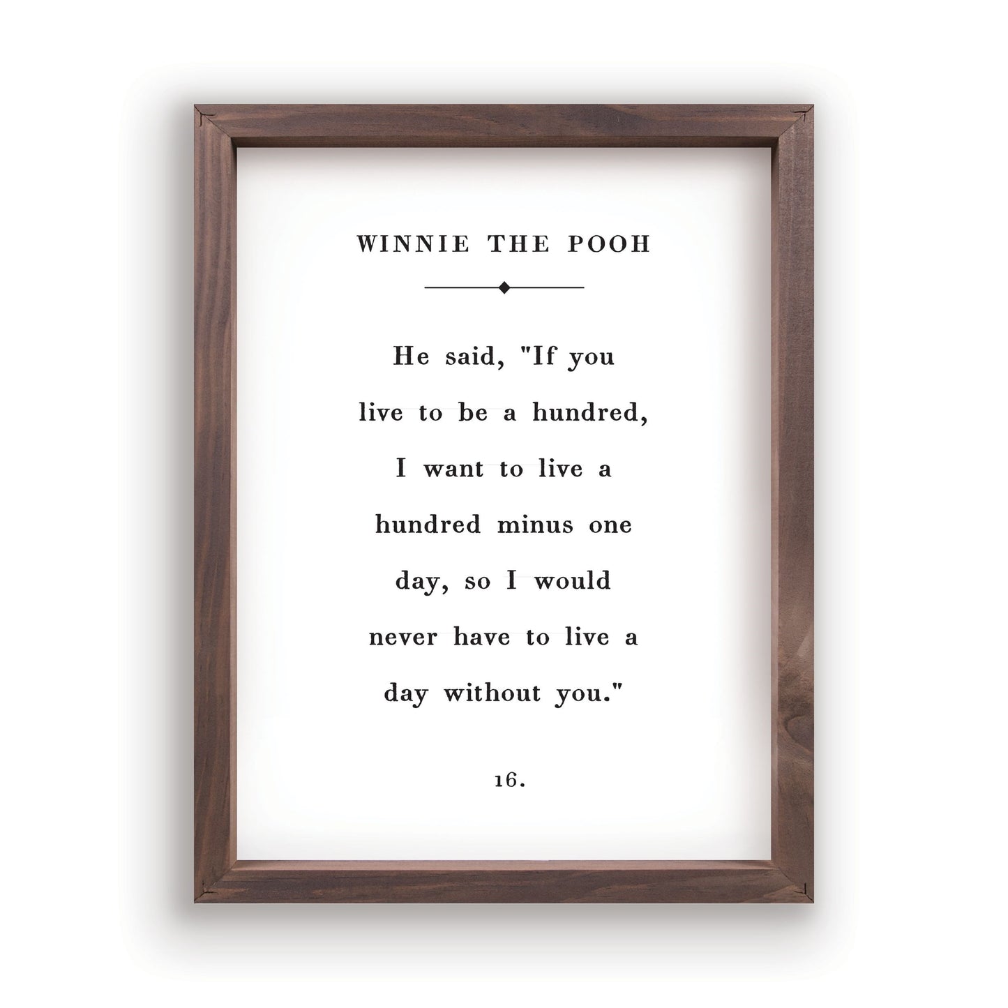 Framed Art-Pooh/If You Live (12 3/4" x 16 3/4")