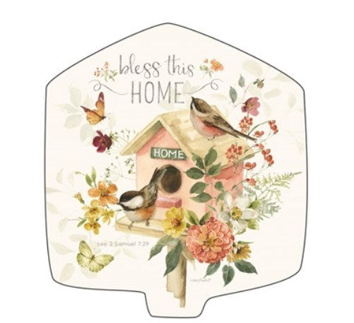 Stickers-Birdhouse/Bless This Home-Vinyl (2" x 3") (Pack Of 6)