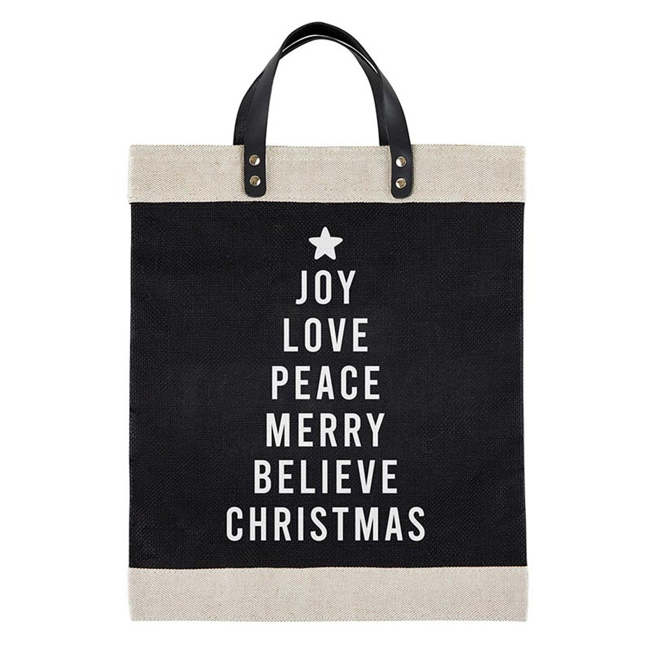 Farmer's Market Large Tote-Joy Love Peace (13" x 18")