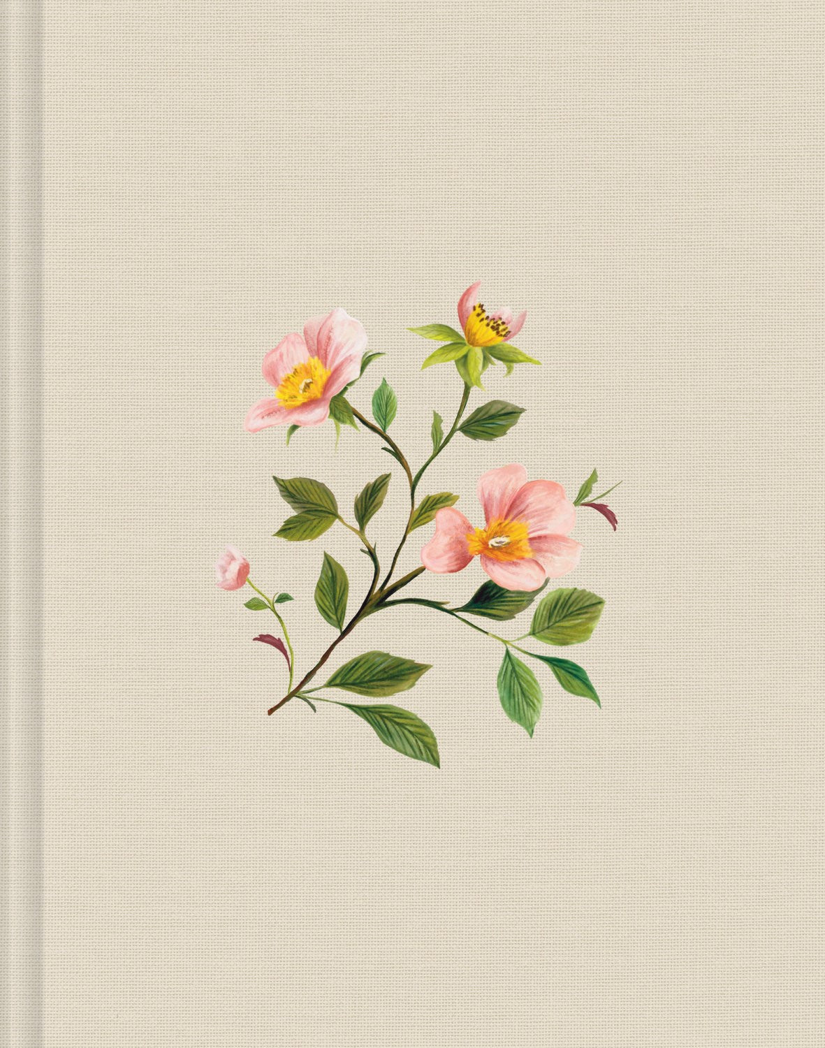 ESV Single Column Journaling Bible-Rosehip Design Cloth Over Board