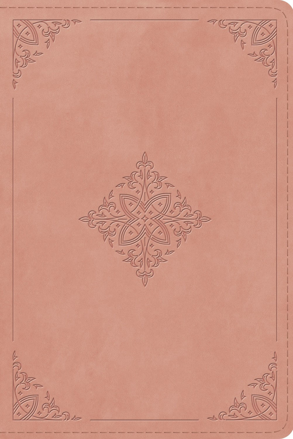 ESV Personal Size Study Bible-Blush Rose Fleur-De-Lis Design TruTone