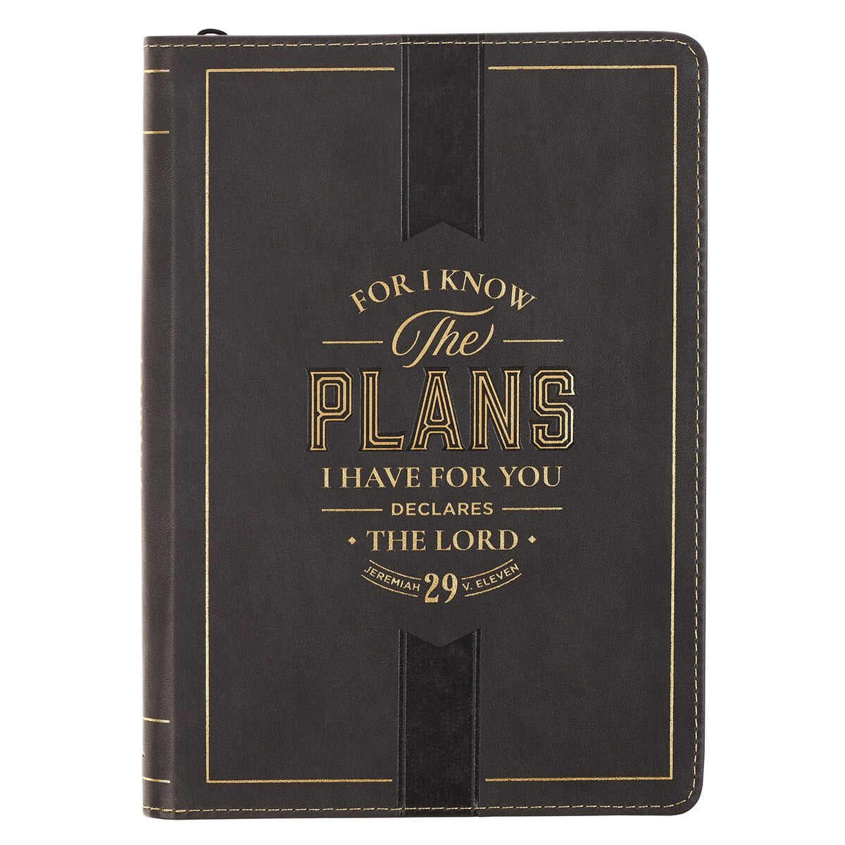 Journal Classic W/ Zip-I Know the Plans Jer. 29:11-Black