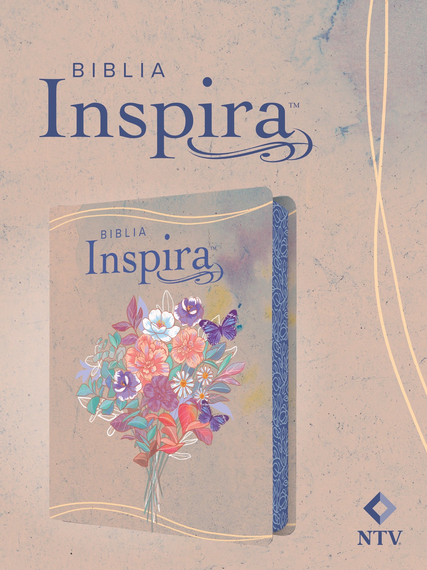 NTV Biblia Inspira con Filament (NLT Inspire Bible Filament Enabled)-Pink Watercolor LeatherLike