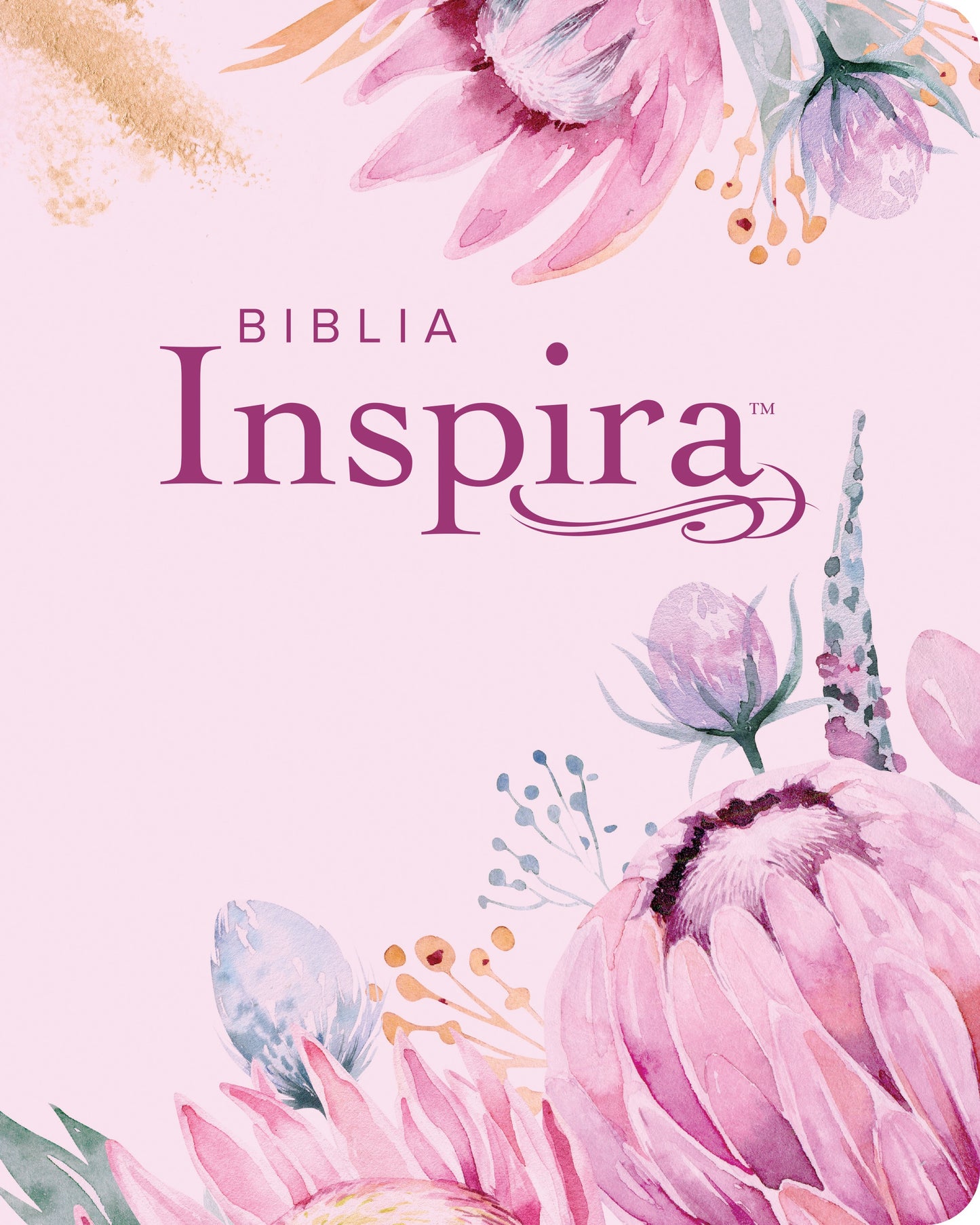 NTV Biblia Inspira Letra Grande con Filament (NLT Inspire Large Print Filament Enabled)-Spring Wildflowers LeatherLike