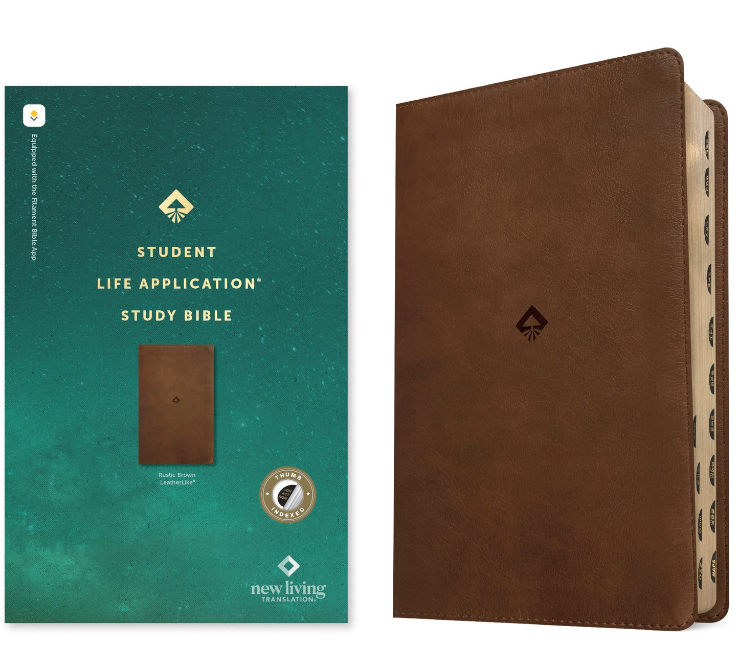 NLT Student Life Application Study Bible Filament Enabled-Rustic Brown LeatherLike Indexed