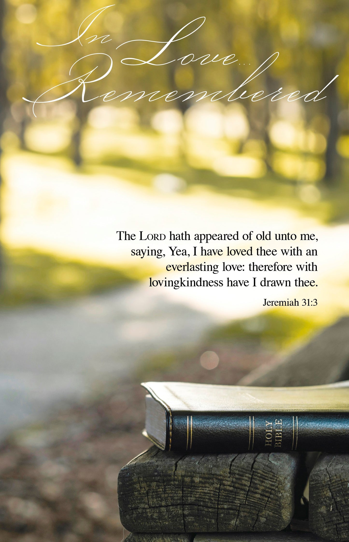 Bulletin-In Love Remembered (Jeremiah 31:3 KJV) (Pack Of 100)