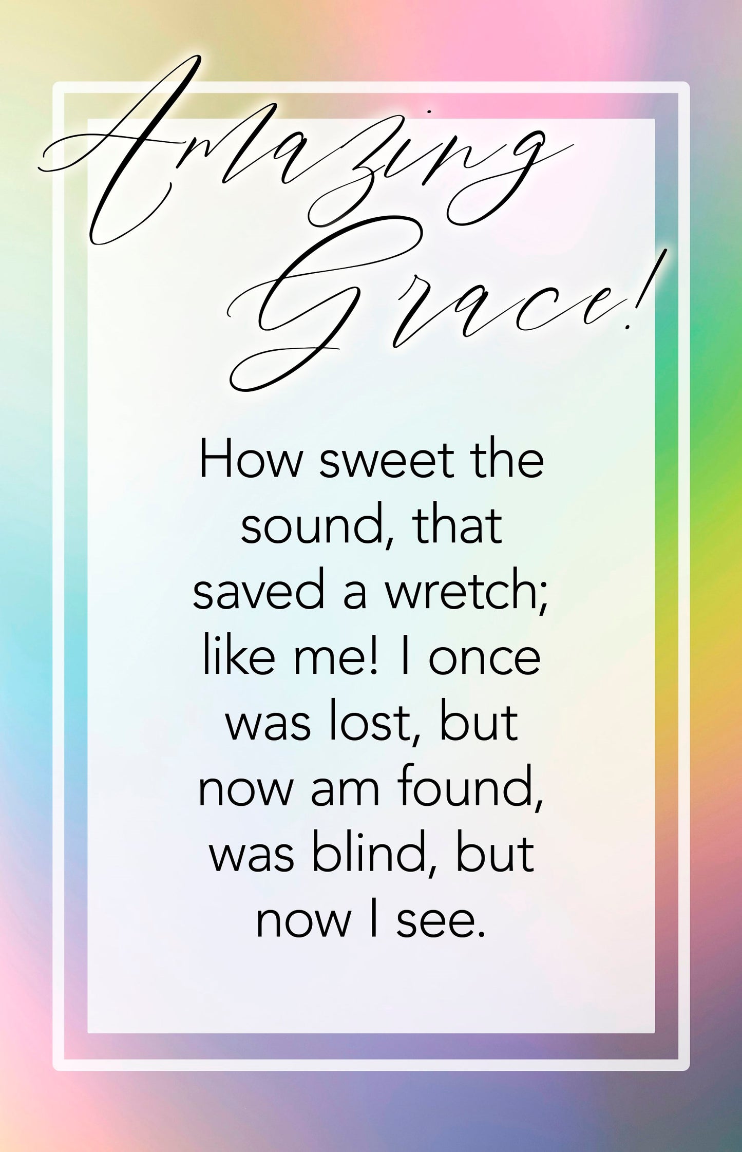 Bulletin-Amazing Grace! How Sweet The Sound (Pack Of 100)