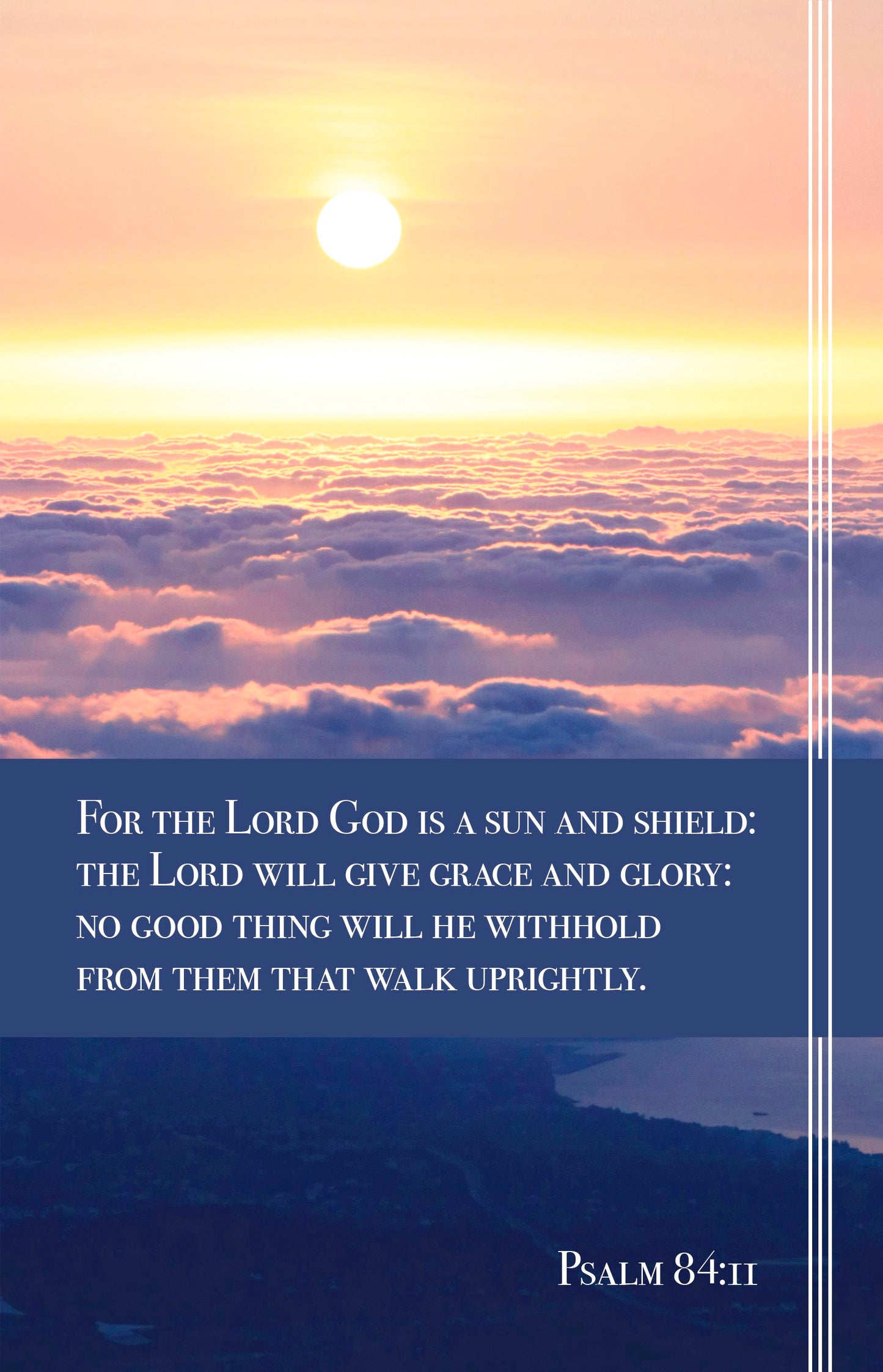 Bulletin-For The Lord God Is A Sun And Shield (Psalm 84:11 KJV) (Pack Of 100)