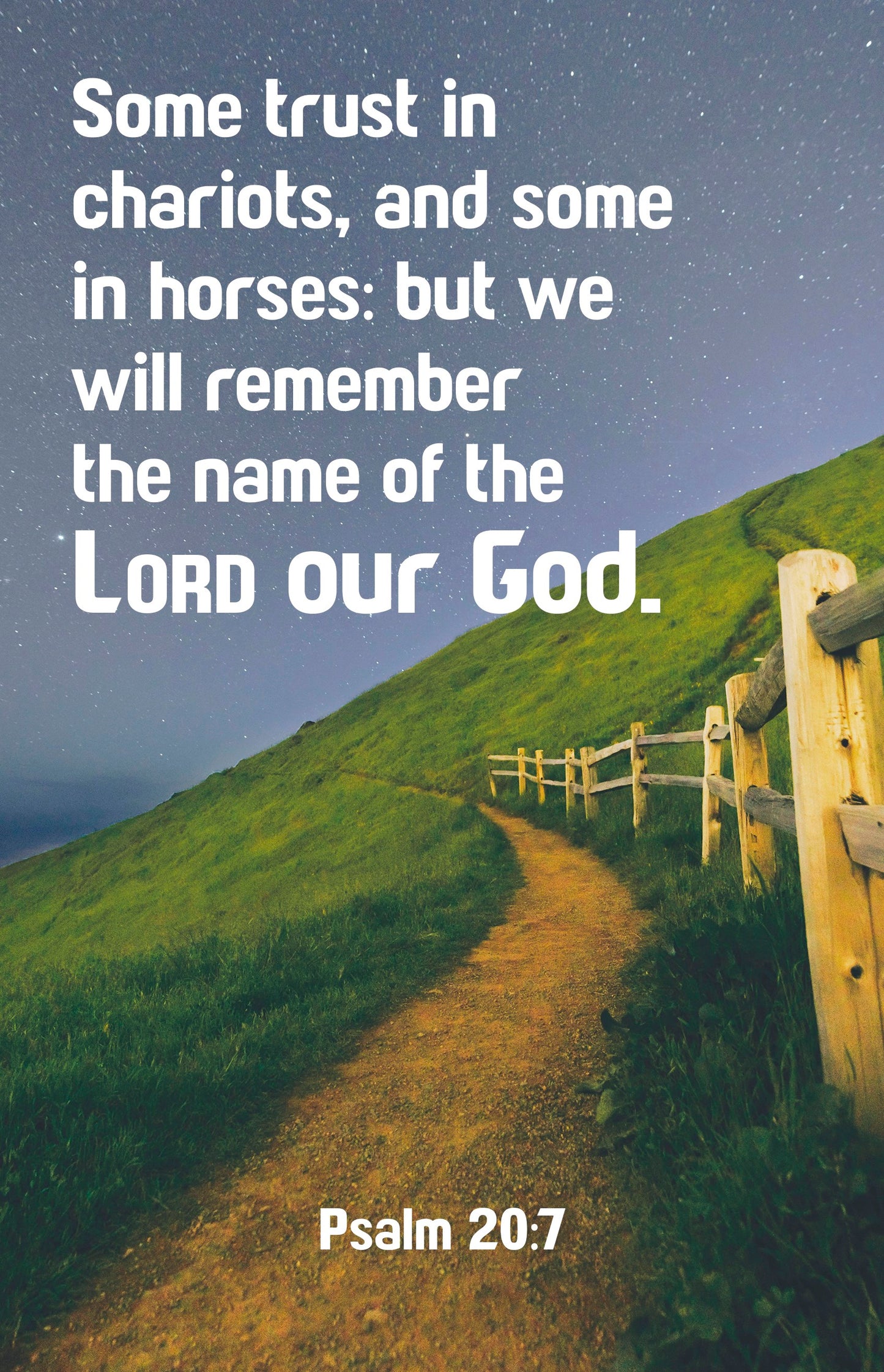 Bulletin-Some Trust In Chariots...Lord Our God (Pslam 20:7 KJV) (Pack Of 100)