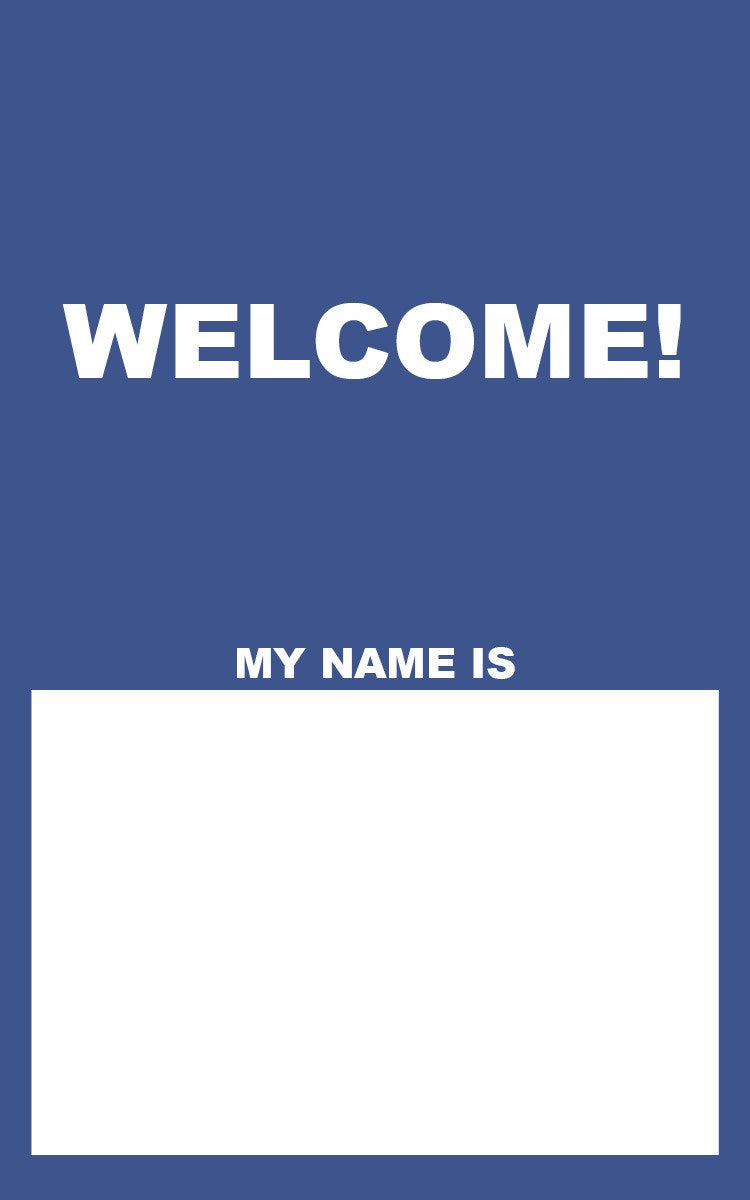 Name Tag-Welcome!/My Name Is...-Blue (Pack Of 50)
