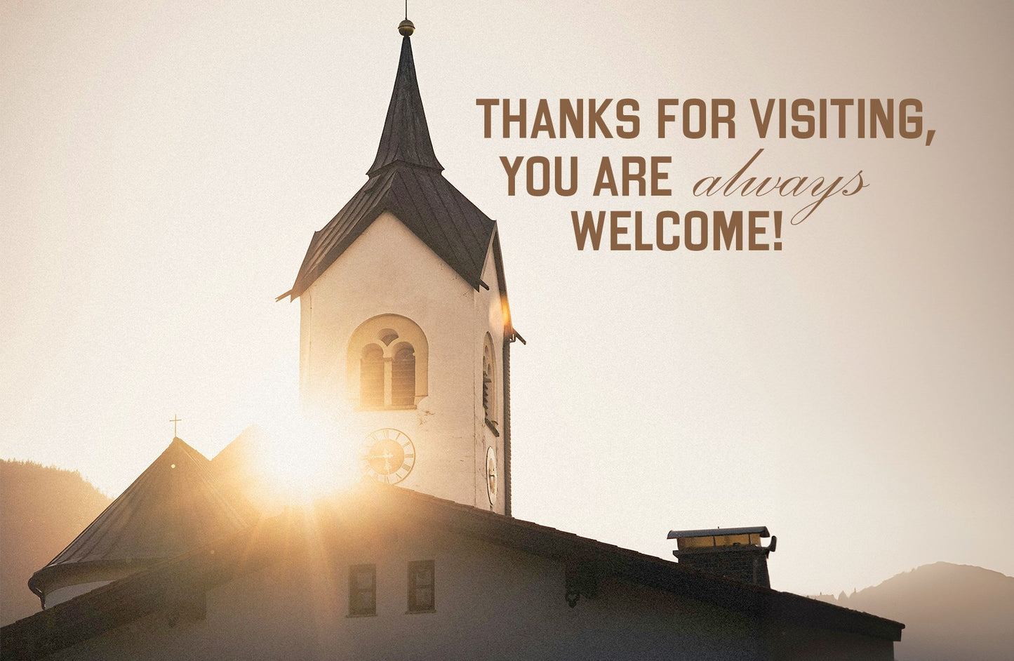 Visitor Postcard-Thanks for Visiting (John 3:16 KJV) (Pack Of 25)