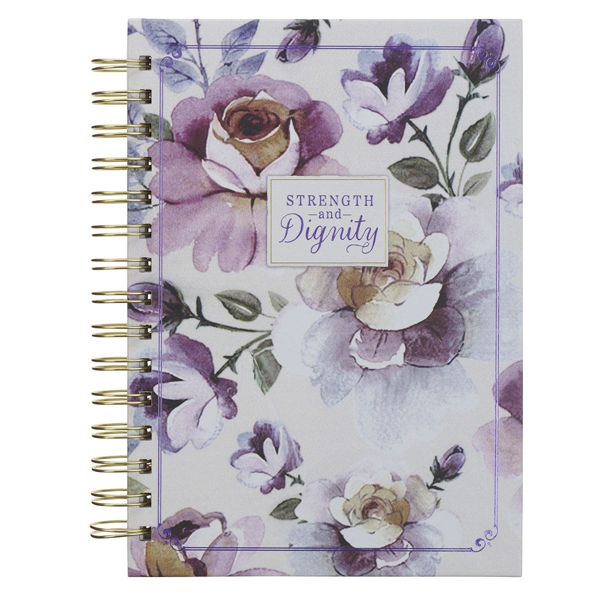 Journal Wirebound-Strength & Dignity Prov. 31:25-Purple Floral