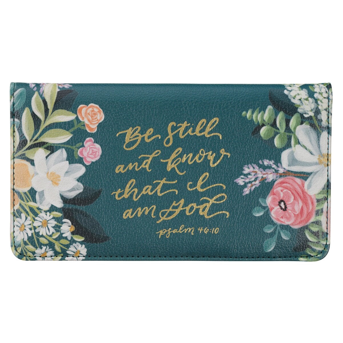 Checkbook/Wallet-Be Still Ps. 46:10-Teal