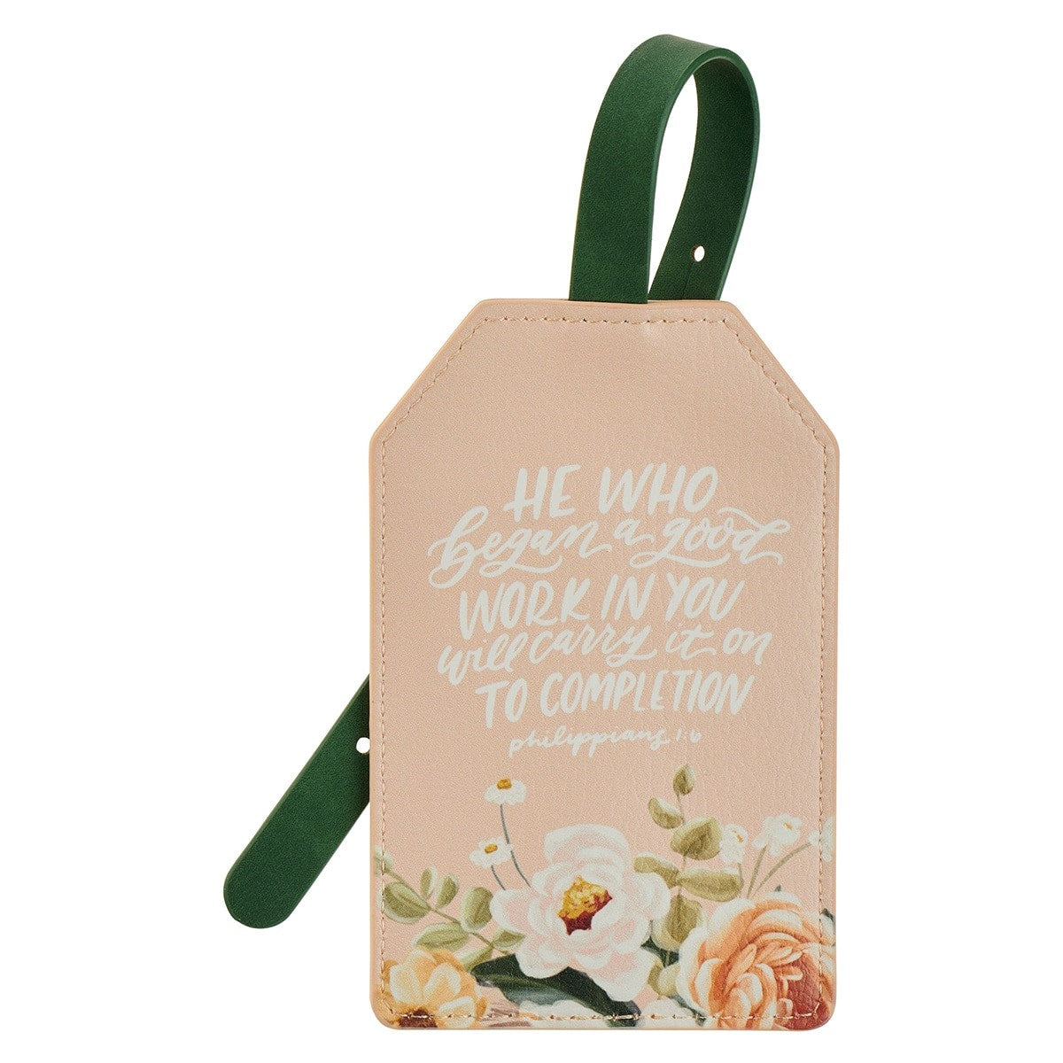 Luggage Tag-Good Work Phil. 1:6-Pink