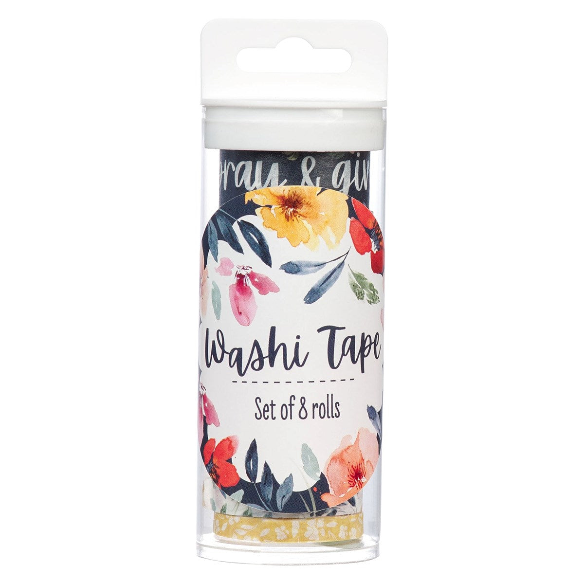 Washi Tape Set-Rejoice Always 1 Thess. 5:16-18 (Set Of 8 Rolls)