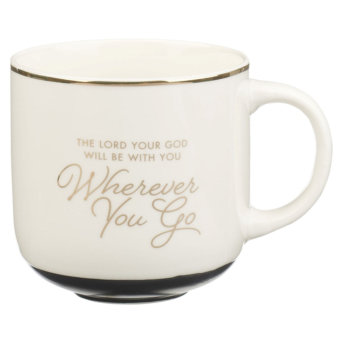 Ceramic Mug-Wherever You Go Josh. 1:9-White/Black