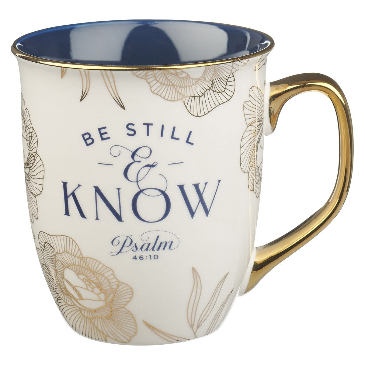 Ceramic Mug-Be Still Ps. 46:10-Navy