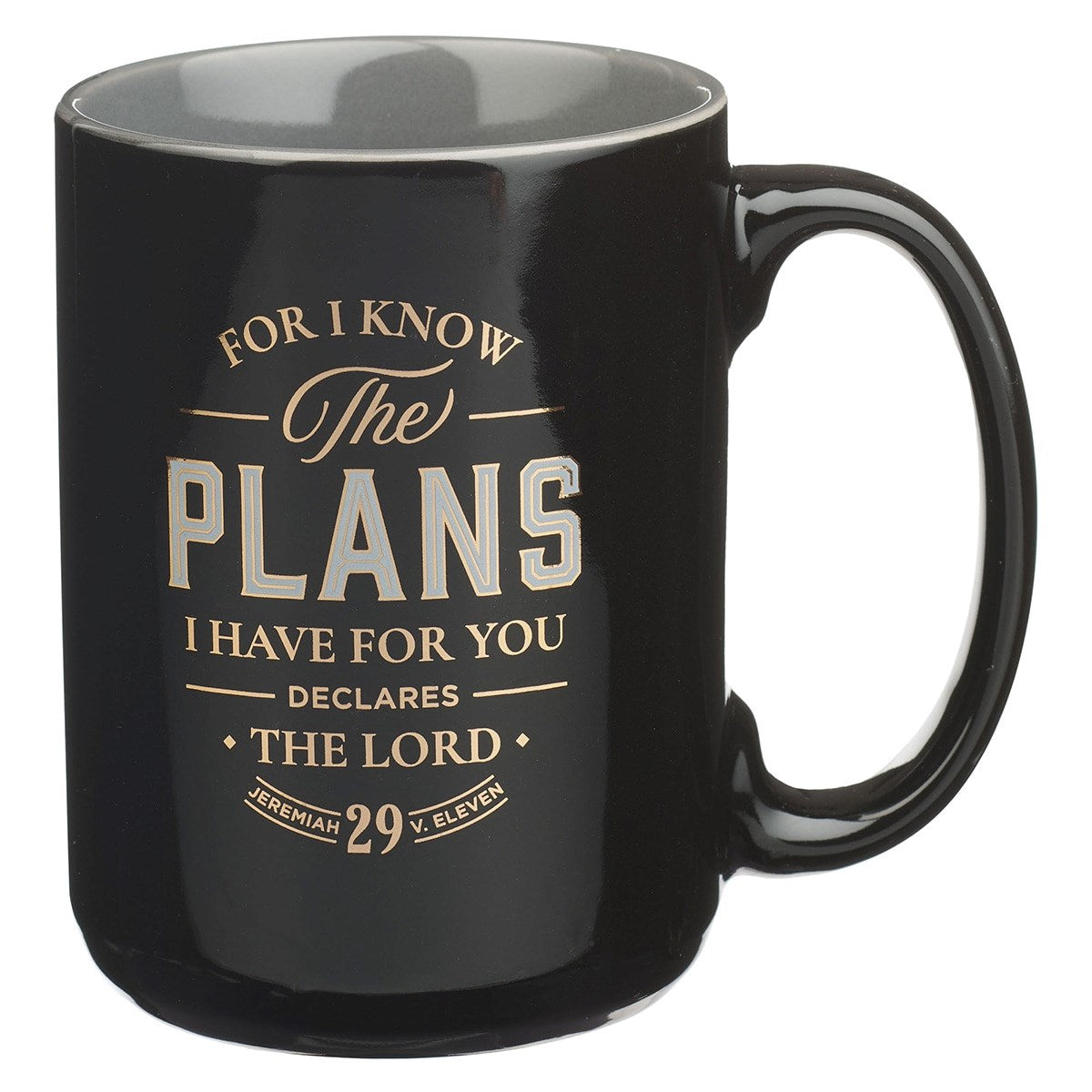 Ceramic Mug-I Know the Plans Jer. 29:11-Black