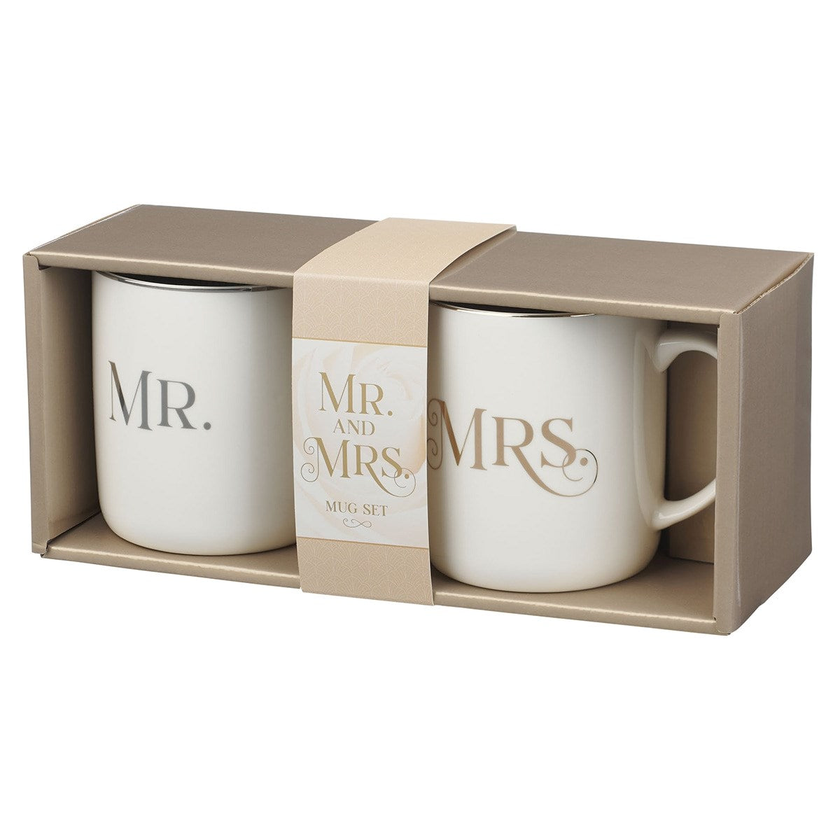 Ceramic Mug-Set-Mr. & Mrs. 1 Cor. 13:4 (Set Of 2)