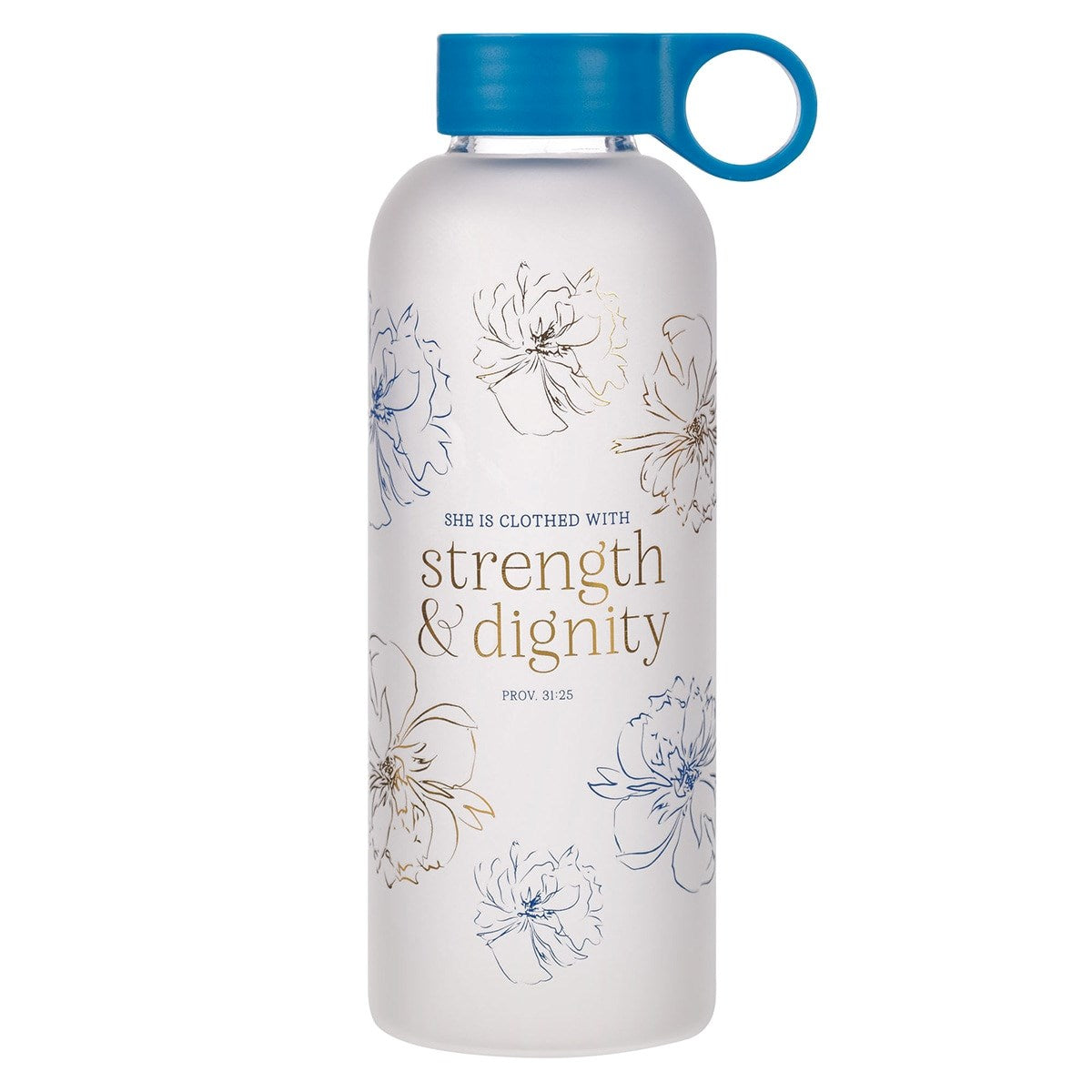 Water Bottle-Glass-Strength & Dignity Prov. 31:25